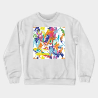 Crayon Line Fashion Background Seamless Crewneck Sweatshirt